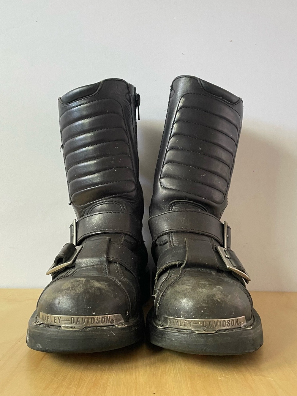 Harley-Davidson "Terminator" 5-Buckle Black Leather Motorcycle Riding Boots | US - Picture 2 of 9
